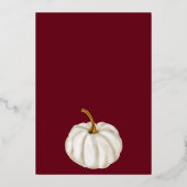 Witte rode herfst baby shower folie uitnodiging (Achterkant)