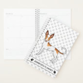 Witte & Rode Ibizan Hound Gladde Vacht Hond Met Te Planner (Display)