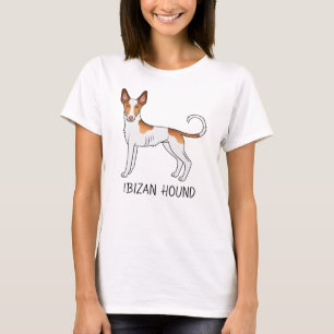 Witte & Rode Ibizan Hound Gladde Vacht Hond Met Te T-shirt