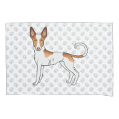 Witte & Rode Ibizan Hound met gladde vacht Hond en Kussensloop (Voorkant-Links)