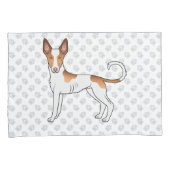 Witte & Rode Ibizan Hound met gladde vacht Hond en Kussensloop (Voorkant-Rechts)