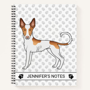 Witte & Rode Ibizan Hound met gladde vacht Hond Me Notitieboek