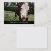 Witte rode kabeljauw uit Tongue Visitekaartje (Voorkant / Achterkant)