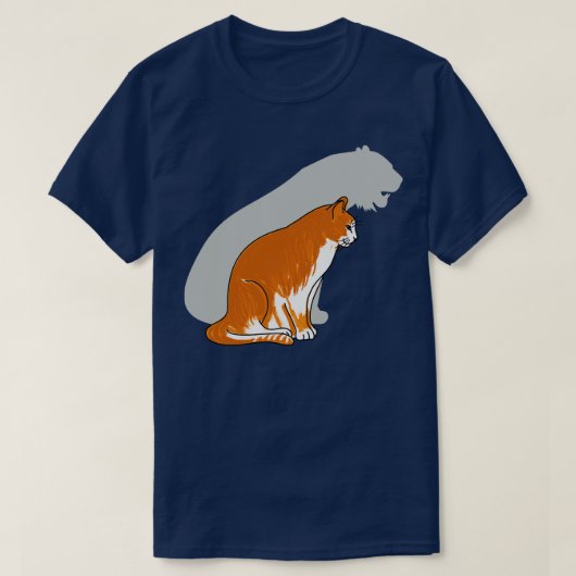 Witte Rode Kat met Tijgerschaduw T-shirt (Design voorkant)