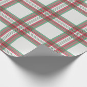 Witte Rode Kerst Geruite Inpakpapier (Hoek)