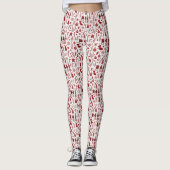 Witte rode kerst legging (Voorkant)