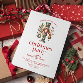 Witte Rode Kerst Notenkraker Kerstfeest Kaart