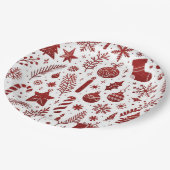 Witte Rode Kerst Papier Bord (Gekanteld)