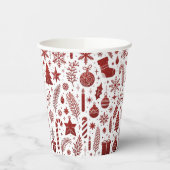 Witte Rode Kerst Papieren Kopjes Papieren Bekers (Links)
