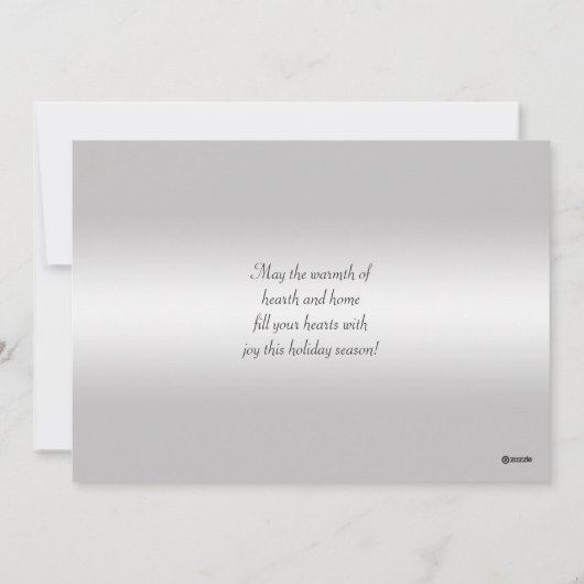 Witte rode kerstbomen op de Silver Holiday Party-k Kaart (Achterkant)