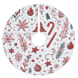 Witte Rode Kerstboom Vloerkleed Rok
