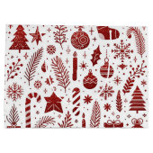 Witte Rode Kerstcadeau Tas Groot Cadeauzakje (Achterkant)