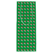 witte rode kerstkerstmis wijn cadeautas (Achterkant)