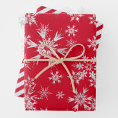 Witte & Rode Kerstmis Inpakpapier Vel (In situ)
