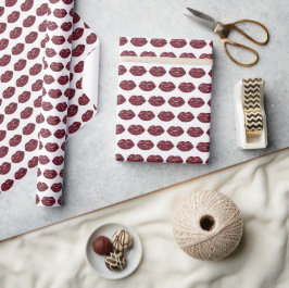 Witte rode lippen kussen cadeaupapier