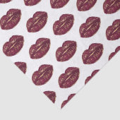 Witte rode lippen kussen tissuepapier (Detail)