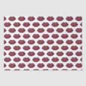 Witte rode lippen kussen tissuepapier (Voorkant)