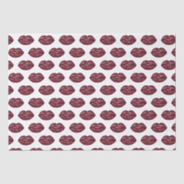 Witte rode lippen kussen tissuepapier