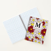 Witte rode madeliefjes floraal notitieboek (Binnen)