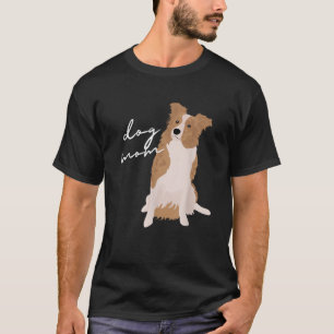 Witte Rode Merle Border Collie Hond Mama Hond Mama T-shirt