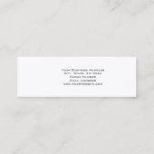 Witte Rode Monogram Trendy Modern Plain Mini Visitekaartje (Achterkant)