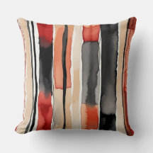 Witte rode perzik en zwarte abstracte strepen