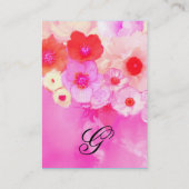 WITTE RODE PINKROESEN EN ANEMONSENSTROMEN VISITEKAARTJE (Achterkant)