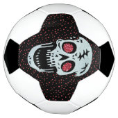 Witte rode rommel rode glitter ogen Stippen Voetbal (Gedraaid)