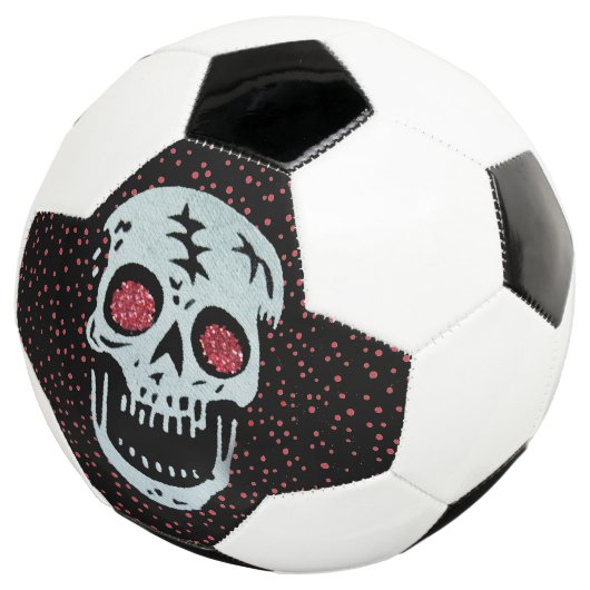 Witte rode rommel rode glitter ogen Stippen Voetbal (Drie kwart)