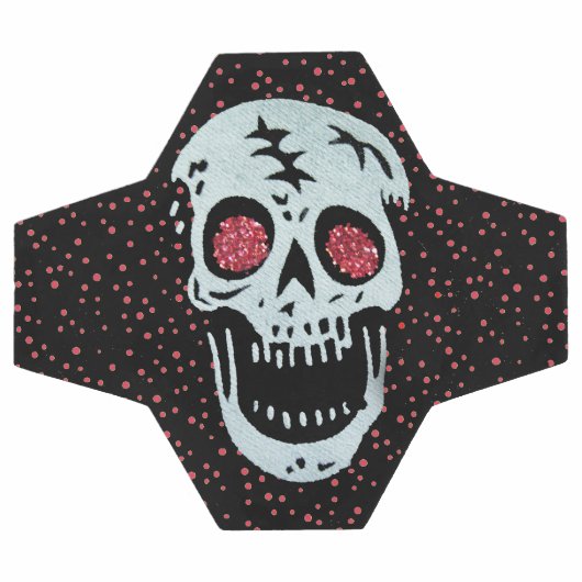 Witte rode rommel rode glitter ogen Stippen Voetbal (Enkel)