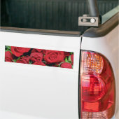 Witte rode rozen bloemen bumpersticker (Op Truck)