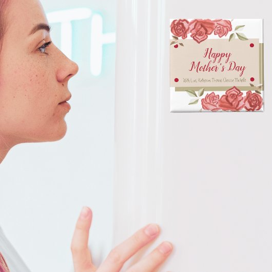 Witte Rode Rozen Unieke Moderne Gelukkige Moeders  Magneet