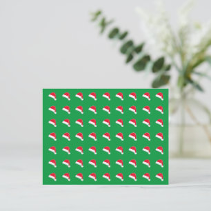 witte rode, schattige kerstkerstkerstkerstmankage briefkaart