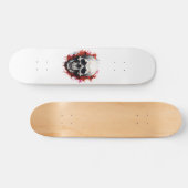 Witte Rode Skelet Koele Horror Schedel Persoonlijk Skateboard (Horizontaal)
