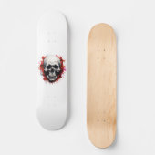 Witte Rode Skelet Koele Horror Schedel Persoonlijk Skateboard (Voorkant)
