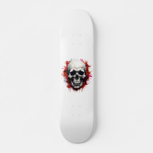 Witte Rode Skelet Koele Horror Schedel Persoonlijk Skateboard
