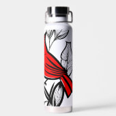 Witte rode Tattoo van kardinaal Bird Thor Waterfles (Achterkant)