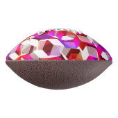 Witte, rode tot roze hexagons op donkerrode achter american football (Gedraaid 90)