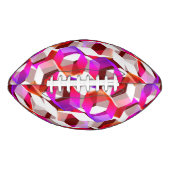 Witte, rode tot roze hexagons op donkerrode achter american football (Voorkant)