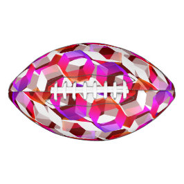 Witte, rode tot roze hexagons op donkerrode achter american football