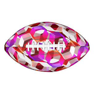 Witte, rode tot roze hexagons op donkerrode achter american football