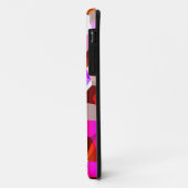 Witte, rode tot roze hexagons op donkerrode achter Case-Mate iPhone case (Achterkant/links)