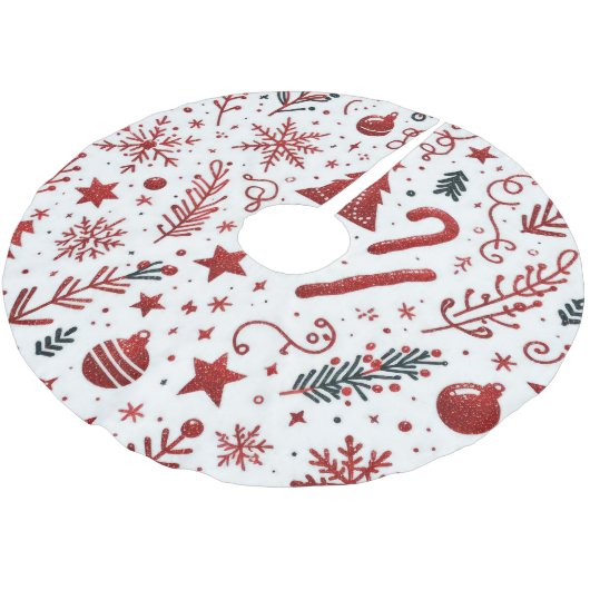 Witte rode vakantieboomrok kerstboom rok (Gekanteld)