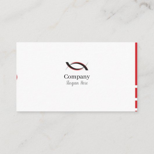 Witte & Rode Visitekaartjes 12 Verpakking van 100 (Achterkant)