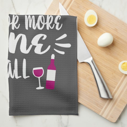 Witte rode wijn humoristische tekst ontwerp theedoek (Quarter Fold)