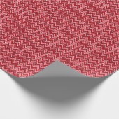 Witte Rode Winter Feestelijk Cadeaupapier (Hoek)