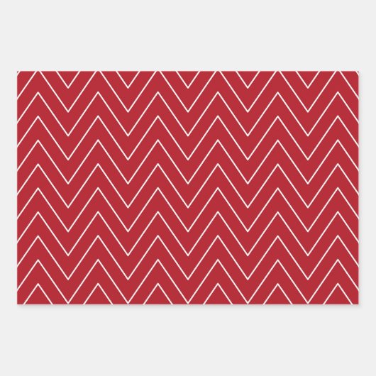 Witte Rode Winter Feestelijk Inpakpapier Vel (Voorkant 2)