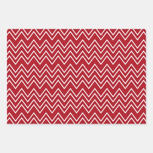 Witte Rode Winter Feestelijk Inpakpapier Vel (Voorkant)