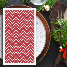 Witte Rode Winter Feestelijk Servet