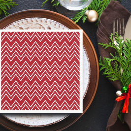 Witte Rode Winter Feestelijk Servet